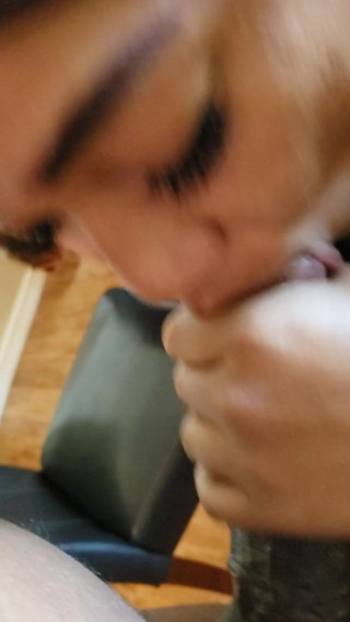 Tranny tasting my cock