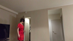 A beautiful mature woman sucks on a sexy cock on the sofa, making sloshing sounds with her saliva.