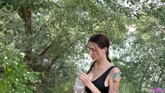 Risky Outdoor Sex with Busty Beauty Ju