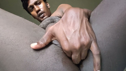 Fingering and stretching my asshole for making me so horny and hard