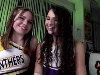 21yo cheerleaders get their pussyfucked in 3some POV