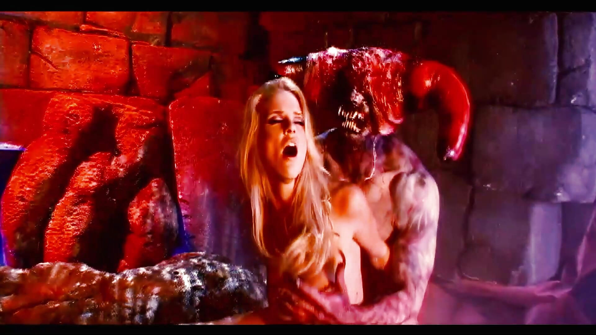 Fantasy Fuck As Hannah Rides The Devil Himself Til She's Coated In His Cum