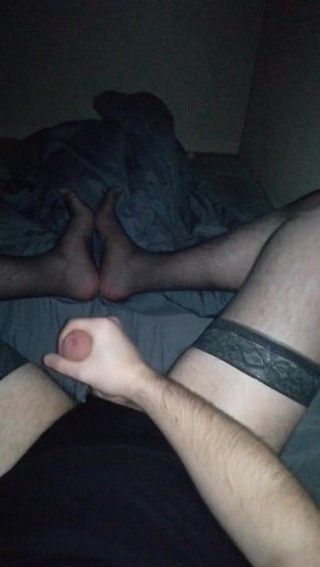 Playing In Bed With My Hard Horny Boi Cock
