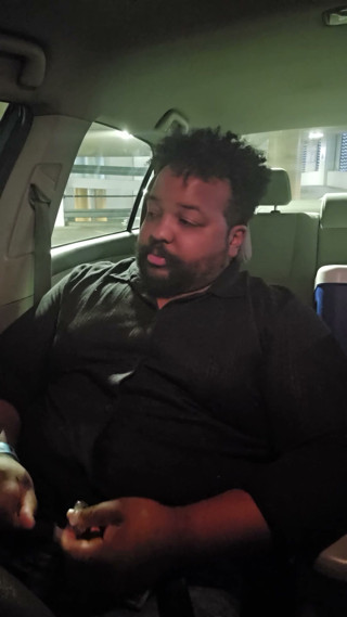 Black Daddy Cums in Public Parking Lot