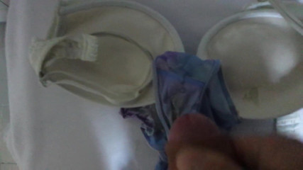 Cum over used bra and panty
