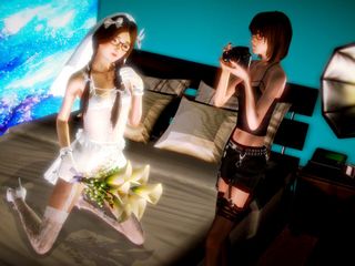 A risky photoshoot just before the wedding day (3D Hentai)