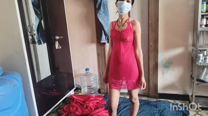 Shivani trying bikini first time.