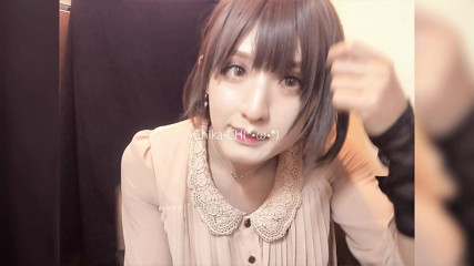 [Individual shooting] A video of a bob-haired crossdresser messing with her nipples and quietly masturbating