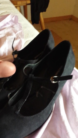 Die geilen Pumps von Stiefel Sandy voll gespritzt
