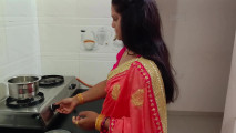 Rhea, the newlywed bride, was making pudding in the kitchen when the brother-in-law grabbed her from behind and had sex.