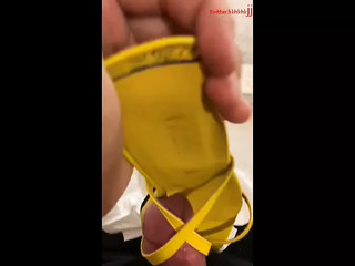 CUM in yellow HEELS