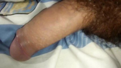 Young Colombian porn with a big penis masturbates for a lot of milk