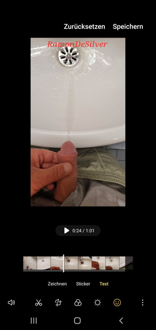 Master Ramon pisses in the sink