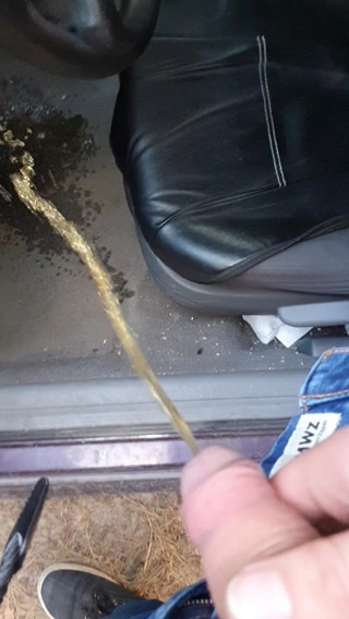 My first piss in the car