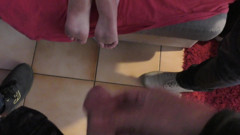Five cocks cum on one ass