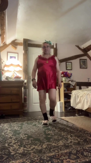 In outfit with a nightie and panties for one evening