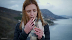 Coastal Smoke Moment Quiet Breeze Scenic View