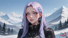 Snow Queen's Milk Spray Orgasm in Alpine Peaks