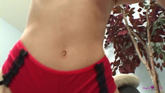 Skinny Honey Lass Works Her Blowjob Magic on the BBC Testicles Despite the Threesome Distraction.