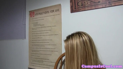 Coed amateurs analplay on poker table