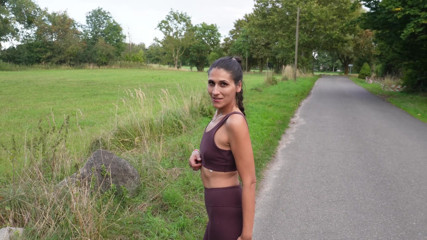 Pakistani jogger fucked behind the hay bales