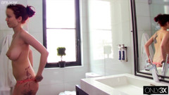 Red hair getting wet in the shower -  Edit