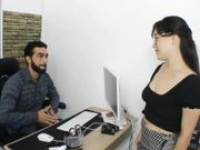 Latina stepsister gets fucked by big dick guy at home - Porn in Spanish