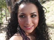This curly brunette loves outdoor sex and this time she decided to have anal sex