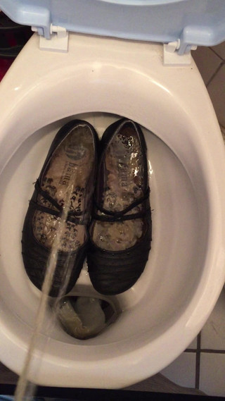 Piss my girlfriend ballerina shoe