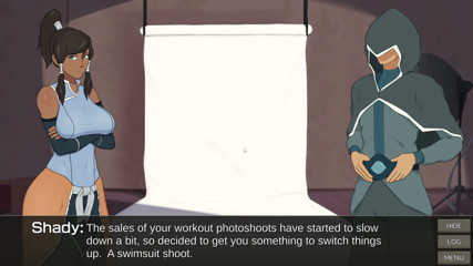 Korra tries on a swimsuit - Cummy Bender part 2
