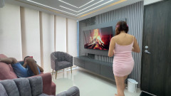 I Suggest Karaoke to My Big Ass Latina Stepsister so We Don't Get Bored and She Ends up Swallowing My Huge Juicy Cock
