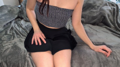 Mini Skirt Orgasm From Lush Dildo