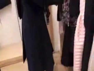 strap on fuck in changing room