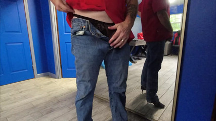 Cd Joanne Wearing Black Lace Under Jeans thumbnail