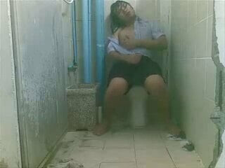 Thai ladyboy student solo shower show EP2
