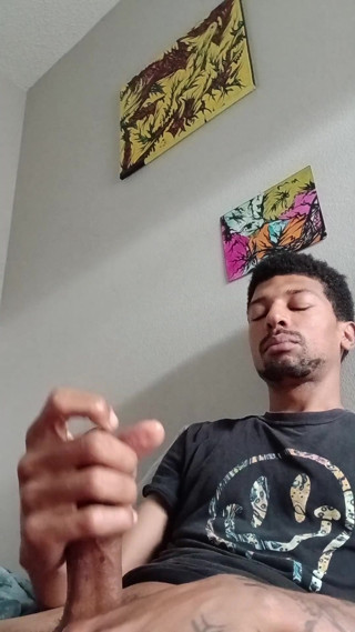 I end up stroking my big long dick for a long time