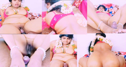 Desi sex beautiful Indian housewife fucking step dad Telugu dirty talks.