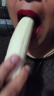 Looking sexy eating a banana