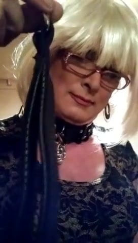 Sissy Jo Smoking Waiting For Master To Take For Walkies