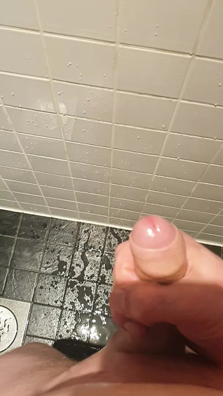 Pissing with a hard cock