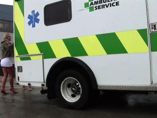 Two guys get the fuck of their lives by two babes in an ambulance