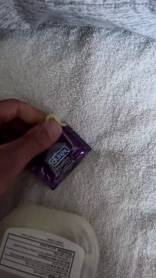 Jerking off in my full uniform with a toy wearing a condom to fill for a follower!