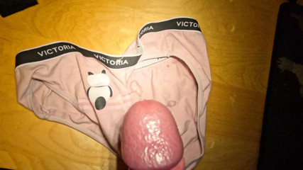 Cumming on used panties thumbnail