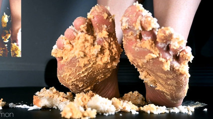 POV: Ur a Bug. Watch Me Squish Cake with My Candy Toes &amp; Soft Soles. Will You Clean Me Up Now?
