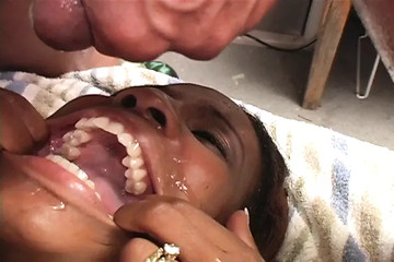 Beautiful hot ebony Lady Armani enjoys big cock