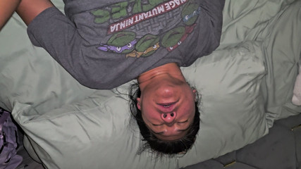 Island girl woken up by roomate and creampied