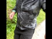 Jogging in the rain