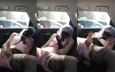 Huge Cumshot Close to a Stranger While Blindfolded thumbnail
