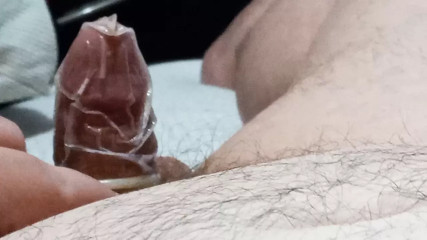 Cumming in condom 2