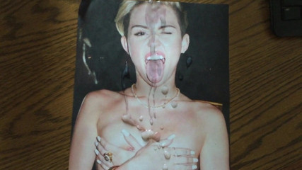 Another cum tribute for Miley Cyrus